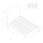 mirabelle karyola, keten döşemeli yatak, ahşap karyola, country tarz mobilya, rustik yatak odası, özel üretim karyola, ısmarlama mobilya, french country bed, modern klasik yatak, talent design karyola