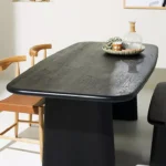 talent design, narel masa, siyah masa, modern masa, heykelsi ayaklı masa, masif ahşap masa, dikdörtgen yemek masası, tasarım masa, luxury furniture, modern dining table, özel üretim mobilya, özel ölçü mobilya, sipariş mobilya, ısmarlama mobilya