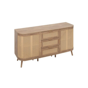 talent design, noalen büfe, hasır detaylı büfe, rattan büfe, kavisli kenarlı büfe, masif meşe büfe, modern büfe, coastal tarz mobilya, bohem büfe, doğal ahşap büfe, özel üretim mobilya, özel ölçü mobilya, sipariş mobilya, ısmarlama mobilya, handcrafted sideboard