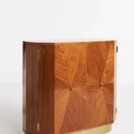 talent design, orenta büfe, ceviz büfe, pirinç detaylı büfe, geometrik kapaklı büfe, modern büfe, art deco büfe, contemporary sideboard, özel üretim mobilya, sipariş mobilya, özel ölçü mobilya, ısmarlama mobilya, handcrafted sideboard, custom made buffet