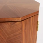 talent design, orenta büfe, ceviz büfe, pirinç detaylı büfe, geometrik kapaklı büfe, modern büfe, art deco büfe, contemporary sideboard, özel üretim mobilya, sipariş mobilya, özel ölçü mobilya, ısmarlama mobilya, handcrafted sideboard, custom made buffet