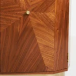 talent design, orenta büfe, ceviz büfe, pirinç detaylı büfe, geometrik kapaklı büfe, modern büfe, art deco büfe, contemporary sideboard, özel üretim mobilya, sipariş mobilya, özel ölçü mobilya, ısmarlama mobilya, handcrafted sideboard, custom made buffet