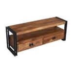 ravello tv ünitesi, masif ahşap tv sehpası, metal çerçeveli tv ünitesi, endüstriyel tv mobilyası, özel üretim mobilya, sipariş mobilya, ısmarlama mobilya, industrial tv cabinet, loft media unit, ceviz tv sehpası