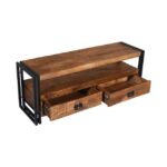 ravello tv ünitesi, masif ahşap tv sehpası, metal çerçeveli tv ünitesi, endüstriyel tv mobilyası, özel üretim mobilya, sipariş mobilya, ısmarlama mobilya, industrial tv cabinet, loft media unit, ceviz tv sehpası