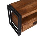 ravello tv ünitesi, masif ahşap tv sehpası, metal çerçeveli tv ünitesi, endüstriyel tv mobilyası, özel üretim mobilya, sipariş mobilya, ısmarlama mobilya, industrial tv cabinet, loft media unit, ceviz tv sehpası