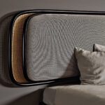 sorvia yatak başı, rattan detaylı yatak başlığı, modern yatak başı, doğal dokulu başlık, ısmarlama mobilya, özel üretim mobilya, minimal yatak odası, modern rattan headboard, handcrafted furniture, talent design yatak başı