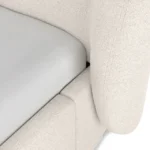 talent design, tenera karyola, modern karyola, çekmeceli karyola, krem kumaş karyola, depolamalı yatak, özel üretim mobilya, sipariş mobilya, özel ölçü mobilya, ısmarlama mobilya, handcrafted bed, custom made storage bed