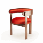 talent design, vara sandalye, modern ahşap sandalye, kavisli sırtlı sandalye, yuvarlak oturumlu sandalye, turuncu döşemeli sandalye, hardal kumaş sandalye, beyaz kumaş sandalye, yeşil kumaş sandalye, yemek masası sandalyesi, özel ölçü mobilya, sipariş mobilya, ısmarlama mobilya, özel üretim mobilya, handcrafted chair, custom made chair
