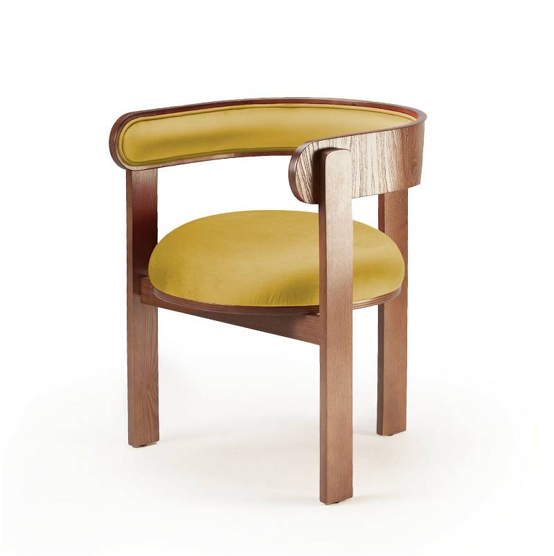 talent design, vara sandalye, modern ahşap sandalye, kavisli sırtlı sandalye, yuvarlak oturumlu sandalye, turuncu döşemeli sandalye, hardal kumaş sandalye, beyaz kumaş sandalye, yeşil kumaş sandalye, yemek masası sandalyesi, özel ölçü mobilya, sipariş mobilya, ısmarlama mobilya, özel üretim mobilya, handcrafted chair, custom made chair