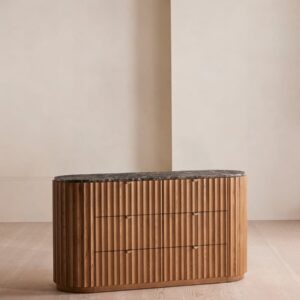 ahşap şifonyer, mermer üstlü şifonyer, ribbed dresser, modern şifonyer, el işçiliği ahşap, özel ölçü, ısmarlama mobilya, sipariş mobilya, özel üretim, talent design şifonyer