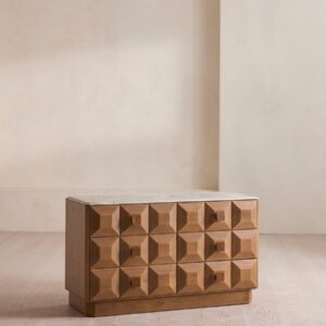 geometrik şifonyer, ahşap şifonyer, modern şifonyer, 3D yüzeyli mobilya, masif ahşap şifonyer, özel ölçü, özel üretim, ısmarlama mobilya, sipariş mobilya, talent design şifonyer