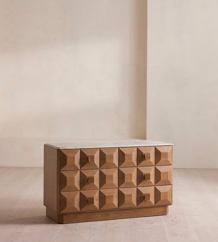 geometrik şifonyer, ahşap şifonyer, modern şifonyer, 3D yüzeyli mobilya, masif ahşap şifonyer, özel ölçü, özel üretim, ısmarlama mobilya, sipariş mobilya, talent design şifonyer