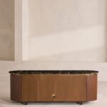 mermer tv ünitesi, ceviz tv ünitesi, oval tv ünitesi, modern tv ünitesi, lüks tv sehpası, özel üretim, özel ölçü, sipariş mobilya, ısmarlama mobilya, talent design tv ünitesi