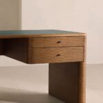 çalışma masası, ahşap çalışma masası, ribbed masa, modern ofis masası, deri üst masa, özel ölçü, ısmarlama mobilya, sipariş mobilya, özel üretim, talent design masa