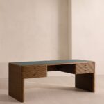 çalışma masası, ahşap çalışma masası, ribbed masa, modern ofis masası, deri üst masa, özel ölçü, ısmarlama mobilya, sipariş mobilya, özel üretim, talent design masa