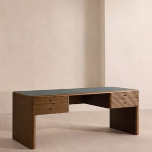 çalışma masası, ahşap çalışma masası, ribbed masa, modern ofis masası, deri üst masa, özel ölçü, ısmarlama mobilya, sipariş mobilya, özel üretim, talent design masa