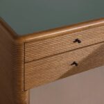 çalışma masası, ahşap çalışma masası, ribbed masa, modern ofis masası, deri üst masa, özel ölçü, ısmarlama mobilya, sipariş mobilya, özel üretim, talent design masa