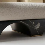 arelno kanepe, el işçiliği lake kanepe, bouclé modern sofa, siyah motifli kanepe, heykelsi modern koltuk, özel üretim kanepe, ısmarlama mobilya, sipariş mobilya, talent design sofa