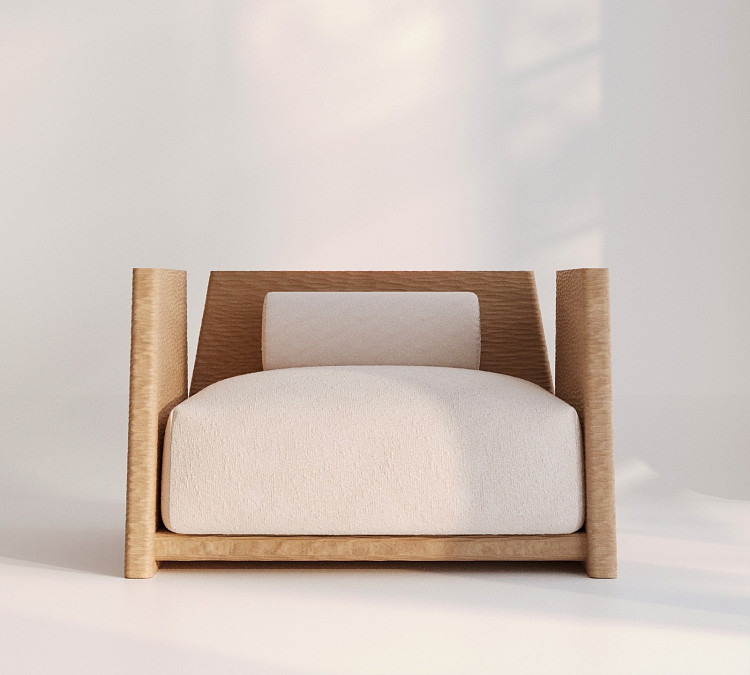 arello koltuk, modern koltuk, organik form koltuk, ahşap panelli koltuk, boucle koltuk, luxury armchair, modern tasarım koltuk, meşe koltuk, ceviz koltuk, özel üretim, özel ölçü, sipariş mobilya, ısmarlama mobilya