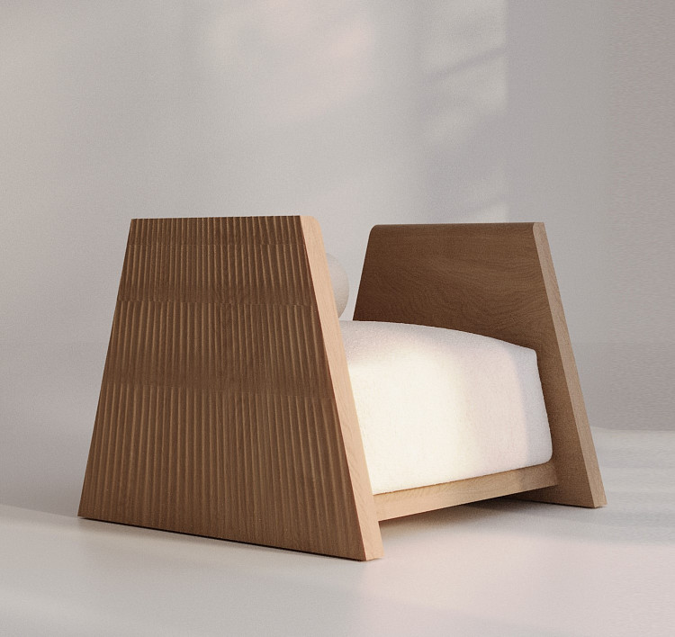 arello koltuk, modern koltuk, organik form koltuk, ahşap panelli koltuk, boucle koltuk, luxury armchair, modern tasarım koltuk, meşe koltuk, ceviz koltuk, özel üretim, özel ölçü, sipariş mobilya, ısmarlama mobilya