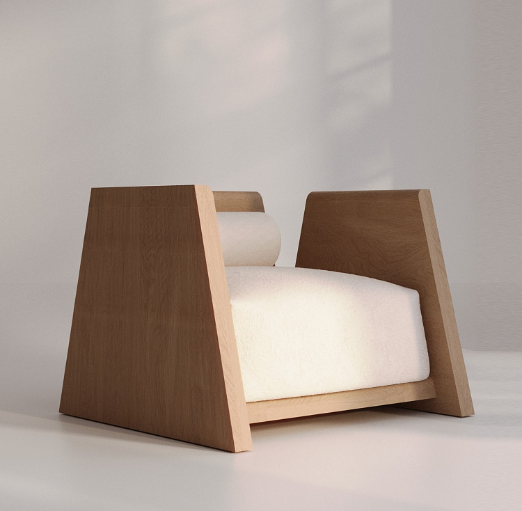 arello koltuk, modern koltuk, organik form koltuk, ahşap panelli koltuk, boucle koltuk, luxury armchair, modern tasarım koltuk, meşe koltuk, ceviz koltuk, özel üretim, özel ölçü, sipariş mobilya, ısmarlama mobilya