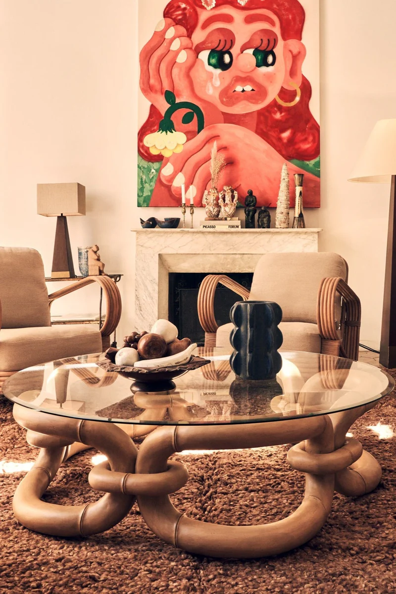 braluna sehpa, halka form sehpa, zincir ayaklı sehpa, ahşap cam orta sehpa, organik form sehpa, özel üretim sehpa, sipariş mobilya, ısmarlama mobilya, talent design coffee table