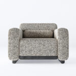 blok form koltuk, modern lounge koltuk, soft brutalist koltuk, silindirik yastıklı koltuk, özel üretim, sipariş mobilya, ısmarlama mobilya, talent design koltuk