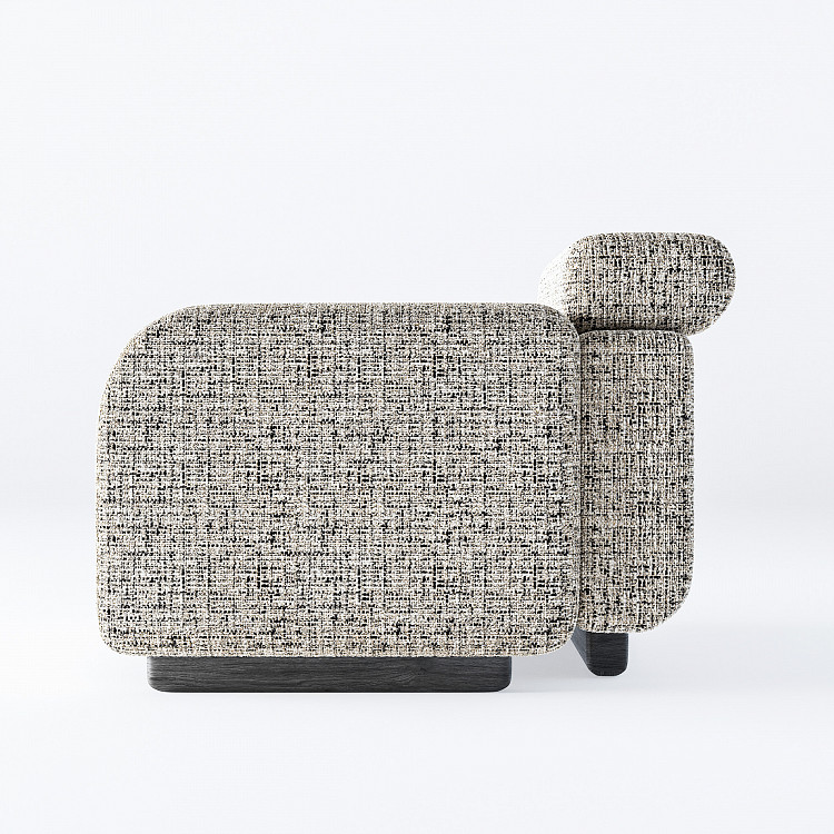 blok form koltuk, modern lounge koltuk, soft brutalist koltuk, silindirik yastıklı koltuk, özel üretim, sipariş mobilya, ısmarlama mobilya, talent design koltuk