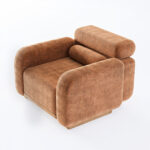 blok form koltuk, modern lounge koltuk, soft brutalist koltuk, silindirik yastıklı koltuk, özel üretim, sipariş mobilya, ısmarlama mobilya, talent design koltuk
