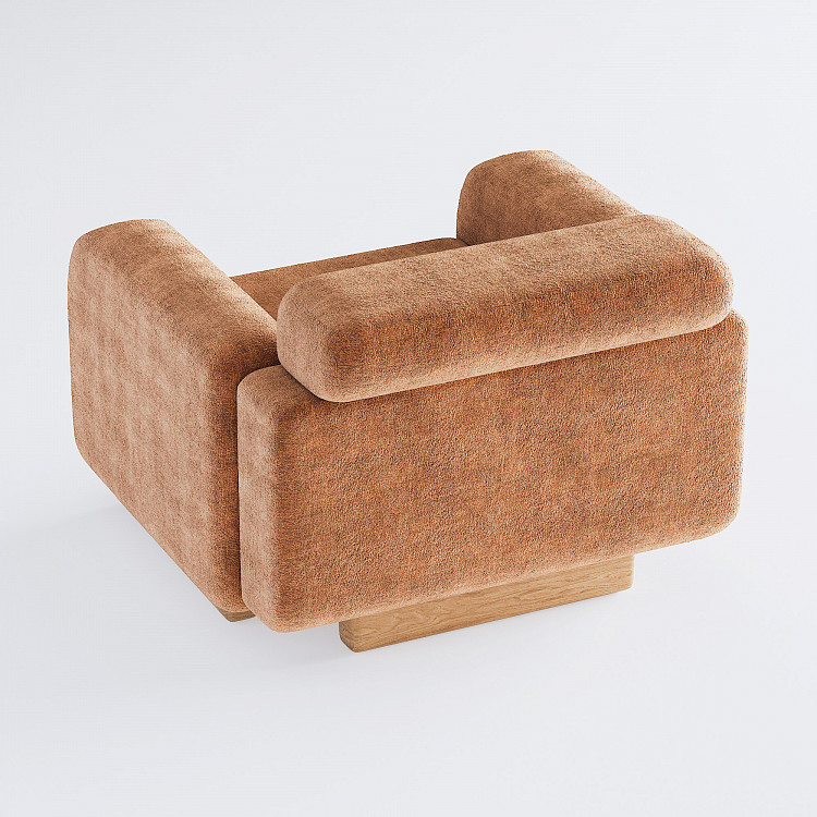 blok form koltuk, modern lounge koltuk, soft brutalist koltuk, silindirik yastıklı koltuk, özel üretim, sipariş mobilya, ısmarlama mobilya, talent design koltuk