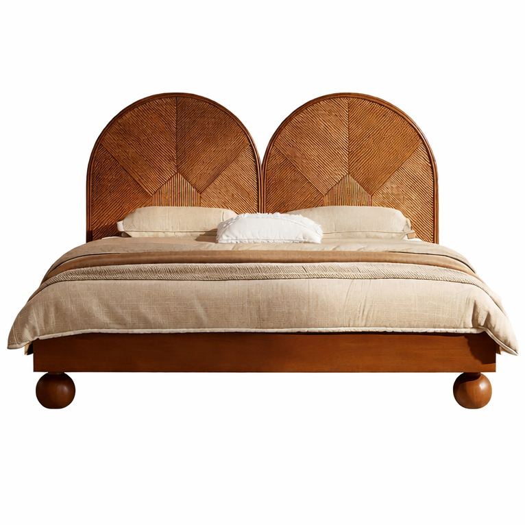 karyola, özel üretim karyola, ahşap karyola, dokulu başlıklı karyola, masif ahşap karyola, özel ölçü karyola, sipariş mobilya karyola, ısmarlama mobilya karyola, lüks yatak, tasarım karyola