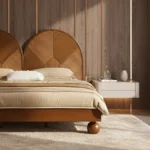 karyola, özel üretim karyola, ahşap karyola, dokulu başlıklı karyola, masif ahşap karyola, özel ölçü karyola, sipariş mobilya karyola, ısmarlama mobilya karyola, lüks yatak, tasarım karyola