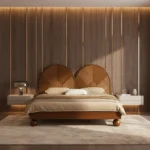 karyola, özel üretim karyola, ahşap karyola, dokulu başlıklı karyola, masif ahşap karyola, özel ölçü karyola, sipariş mobilya karyola, ısmarlama mobilya karyola, lüks yatak, tasarım karyola