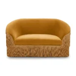 püsküllü koltuk, fringe loveseat, velvet loveseat, art deco koltuk, modern püsküllü kanepe, özel üretim, sipariş mobilya, ısmarlama mobilya, talent design loveseat