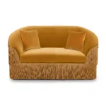 püsküllü koltuk, fringe loveseat, velvet loveseat, art deco koltuk, modern püsküllü kanepe, özel üretim, sipariş mobilya, ısmarlama mobilya, talent design loveseat