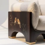 hera koltuk, mitolojik koltuk, tasarım koltuk, özel üretim koltuk, özel ölçü koltuk, sipariş mobilya, ısmarlama mobilya, ahşap gövdeli koltuk, kuş motifli koltuk, boucle koltuk, oyma ahşap koltuk, luxury armchair, talent design koltuk