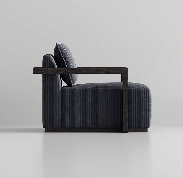 lorvano koltuk, modern koltuk, loft tarzı koltuk, maskülen koltuk, çizgili kumaş koltuk, koyu meşe koltuk, urban modern koltuk, özel üretim, özel ölçü, sipariş mobilya, ısmarlama mobilya