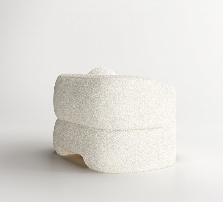 lunella koltuk, boucle koltuk, organik form koltuk, küre yastıklı koltuk, modern koltuk tasarımı, özel üretim, sipariş mobilya, ısmarlama mobilya, talent design koltuk