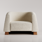 boucle koltuk, organik form koltuk, modern tekli koltuk, soft luxury koltuk, heykelsi koltuk, özel üretim, sipariş mobilya, ısmarlama mobilya, talent design koltuk