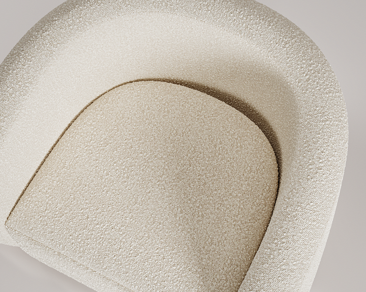 boucle koltuk, organik form koltuk, modern tekli koltuk, soft luxury koltuk, heykelsi koltuk, özel üretim, sipariş mobilya, ısmarlama mobilya, talent design koltuk