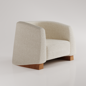 boucle koltuk, organik form koltuk, modern tekli koltuk, soft luxury koltuk, heykelsi koltuk, özel üretim, sipariş mobilya, ısmarlama mobilya, talent design koltuk