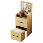 kompakt makyaj masası, led aynalı makyaj masası, organizer makyaj masası, küçük alan makyaj çözümü, özel üretim, sipariş mobilya, ısmarlama mobilya, talent design makyaj masası