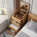 kompakt makyaj masası, led aynalı makyaj masası, organizer makyaj masası, küçük alan makyaj çözümü, özel üretim, sipariş mobilya, ısmarlama mobilya, talent design makyaj masası