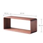 modüler kitaplık, ceviz kitaplık, radius hatlı raf sistemi, modern ahşap kitaplık, özel üretim, sipariş mobilya, ısmarlama mobilya, talent design kitaplık