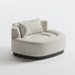 boucle koltuk, oval lounge koltuk, modern heykelsi koltuk, soft luxury koltuk, organik form koltuk, özel üretim, sipariş mobilya, ısmarlama mobilya, talent design koltuk