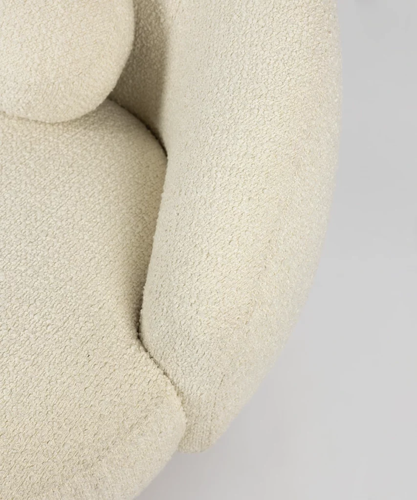 özel üretim koltuk, özel ölçü koltuk, sipariş mobilya, ısmarlama mobilya, lounge koltuk, bouclé koltuk, organik form koltuk, döner koltuk, tasarım koltuk, RH tarzı koltuk, Soho House stil koltuk, Anthropologie tasarım koltuk, Nişantaşı özel üretim mobilya, Talent Design tasarım koltuk