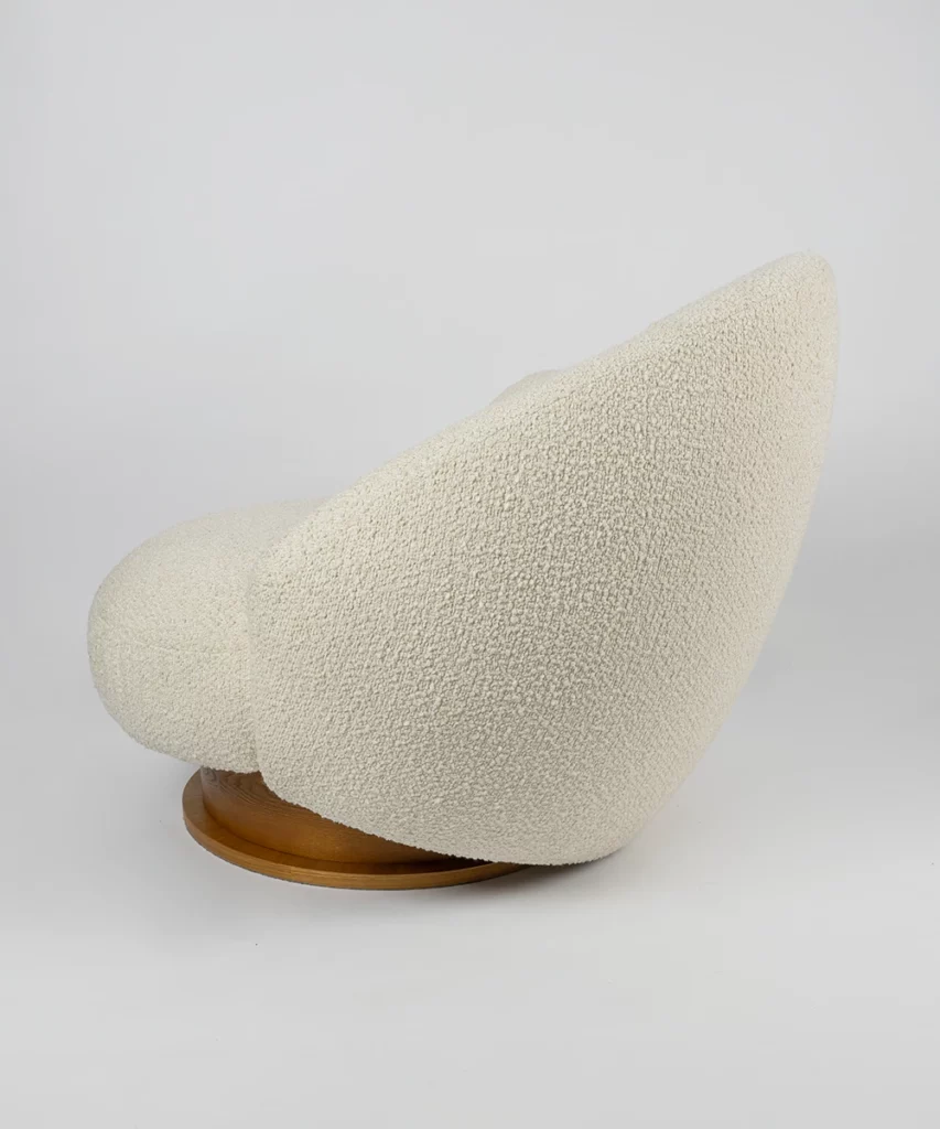 özel üretim koltuk, özel ölçü koltuk, sipariş mobilya, ısmarlama mobilya, lounge koltuk, bouclé koltuk, organik form koltuk, döner koltuk, tasarım koltuk, RH tarzı koltuk, Soho House stil koltuk, Anthropologie tasarım koltuk, Nişantaşı özel üretim mobilya, Talent Design tasarım koltuk