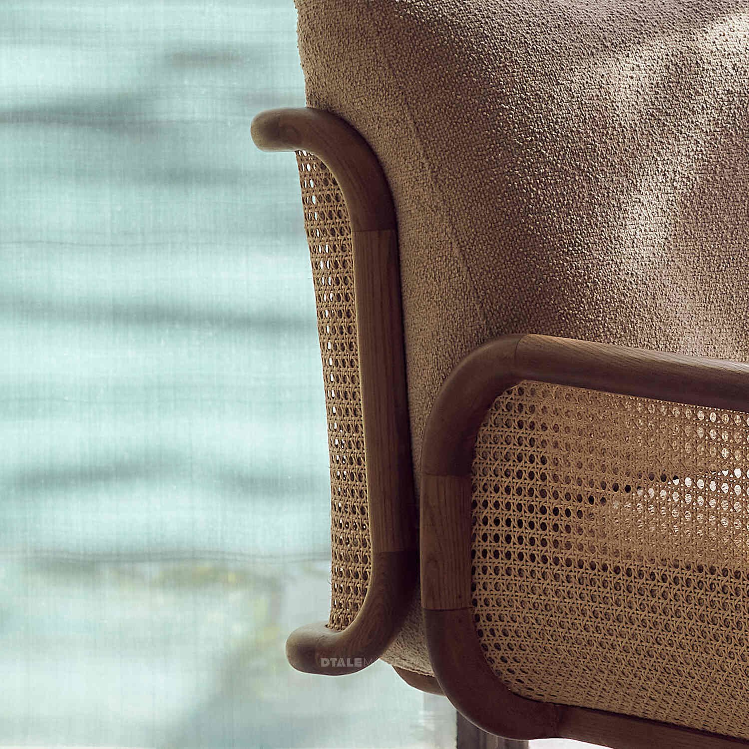 Sunuca koltuk, tasarım koltuk, modern lounge koltuk, ahşap gövdeli koltuk, hasır detaylı koltuk, özel üretim koltuk, özel ölçü koltuk, sipariş mobilya koltuk, ısmarlama mobilya koltuk, boucle kumaş koltuk, el işçiliği koltuk, luxury seating, designer armchair, contemporary furniture, butik mobilya, iç mimari koltuk, salon koltuğu, okuma koltuğu, tekli koltuk, özel üretim mobilya