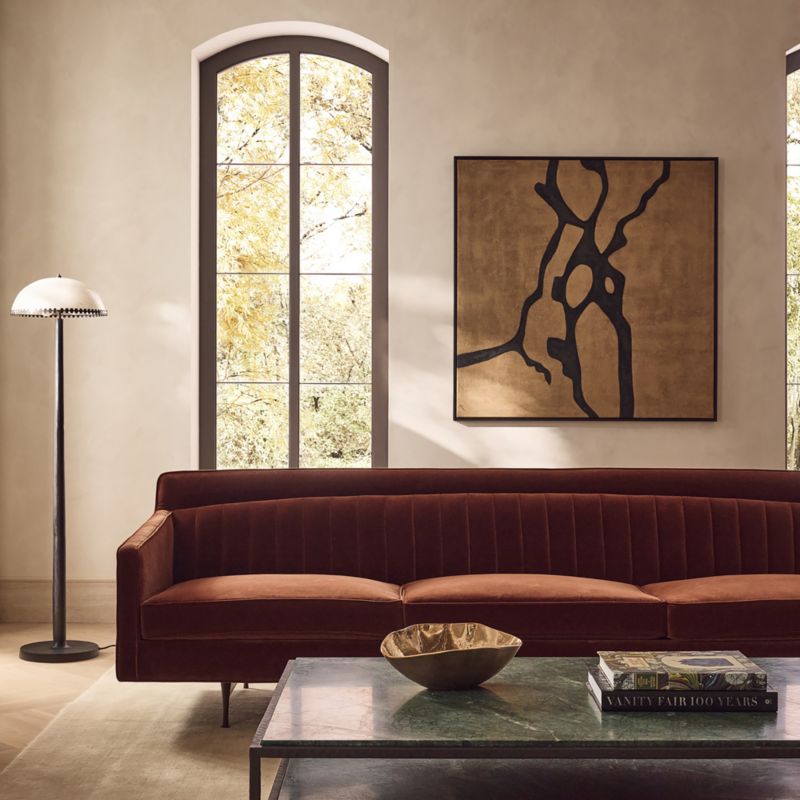 talmo kanepe, midcentury modern kanepe, kavisli kadife sofa, ince ayaklı modern koltuk, özel üretim kanepe, sipariş mobilya, ısmarlama mobilya, talent design sofa