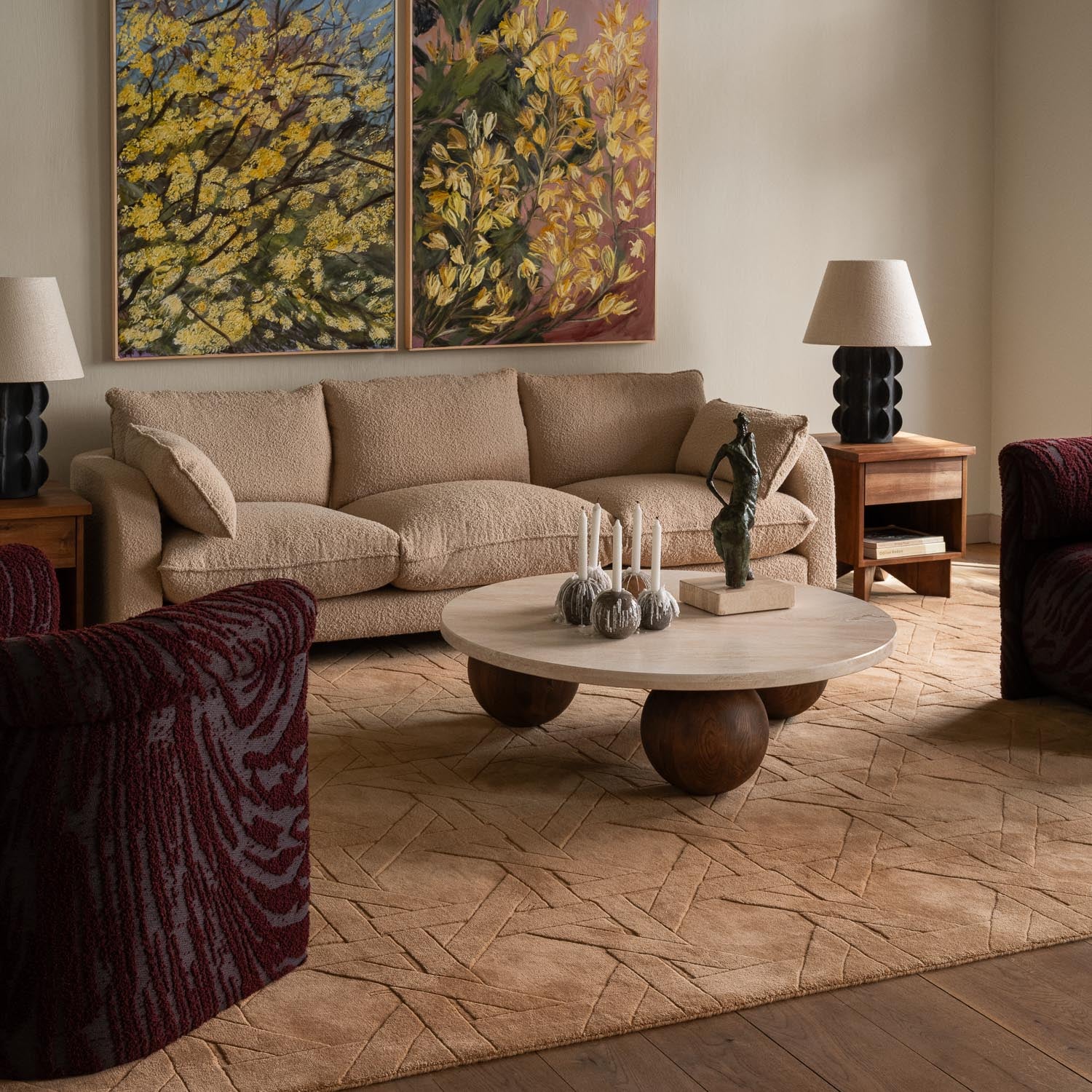 talsora kanepe, boucle modern kanepe, cozy minimal sofa, japandi kanepe, soft modern kanepe, özel üretim kanepe, sipariş mobilya, ısmarlama mobilya, talent design sofa